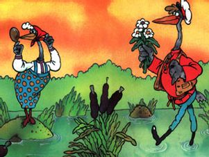 Журавль и цапля