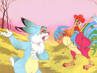 Eму на встречу петух с косой