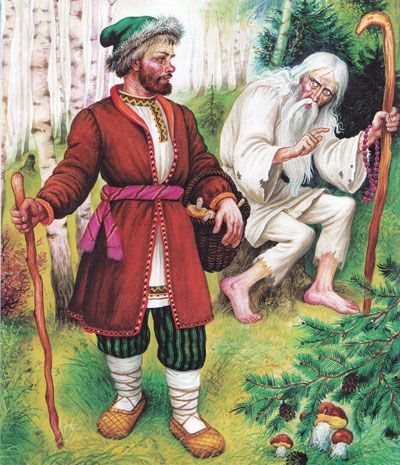 Мужик встретил деда в лесу<br/>