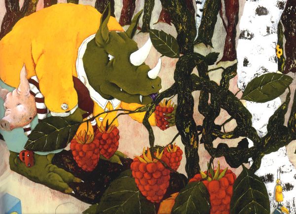 чудище схватило поросёнка