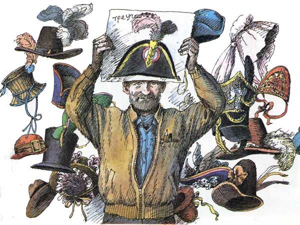 Художник притащил целую папку рисунков