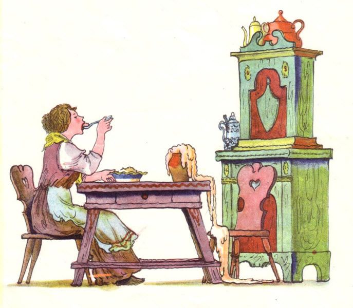 Мать поела, сыта стала