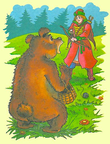 чистом поле попадается ему медведь